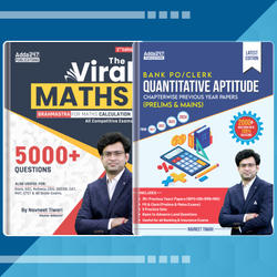 Combo Of Bank PO/Clerk Quant Chapter Wise Previous Year Papers Book & The Viral Maths 2.0 (English Printed Edition) By Adda247