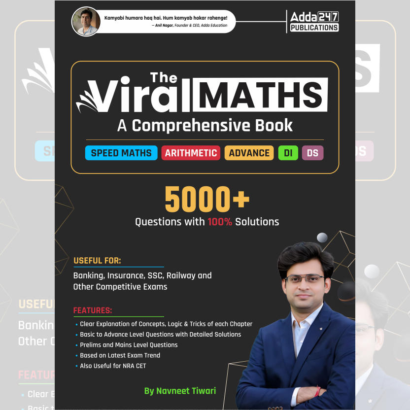 The Viral Maths A Comprehensive Book | 5000+ Questions with Solution ( English Printed Edition) By Adda247