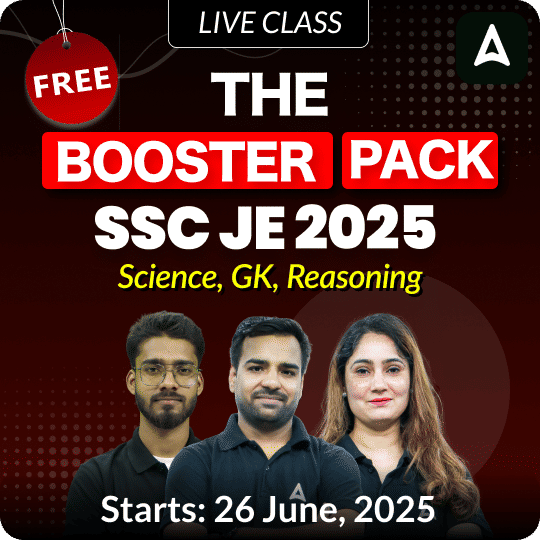 The Booster Pack – SSC JE 2025 (Non-Tech) | Bilingual | Free Online Batch by Adda247