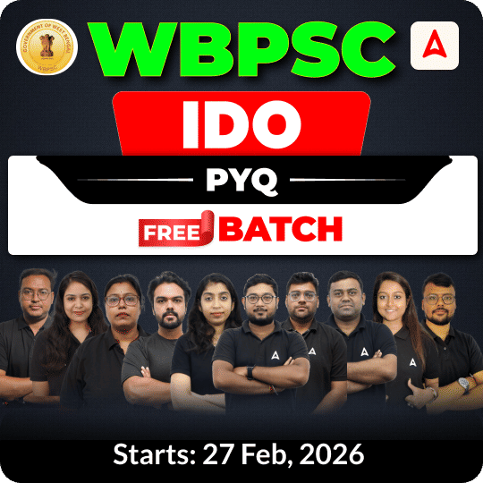 WBPSC IDO PYQ Free Batch | Bengali | Online Live Classes By Adda247