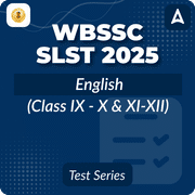 WBSSC SLST English (Class IX - X & XI-XII) Mock Test 2025