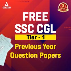 SSC CGL Tier I - FREE PYQs By Adda247 North East(FREE)