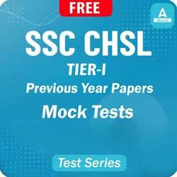 SSC CHSL TIER I PYP Mock Test Series I Free Online Test Series by Adda247