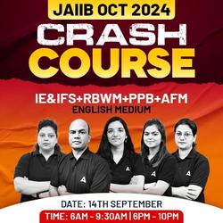 CRASH COURSE | JAIIB OCT 2024 | PPB + IE & IFS + AFM + RBWM | English Medium | Live Classes By Adda247