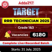 Target Technician | RRB Technician Grade-1&3 | Complete Live+Recorded Batch-2025 | Online Live Classes By Adda247