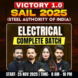 Victory – Steel Authority of India (SAIL) | Electrical Engineering | Complete Live Batch | Online Live Classes by Adda 247