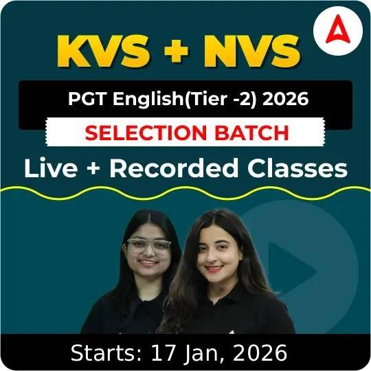 KVS + NVS | Selection Batch | English PGT (Tier -2) 2026 | Online Live + Recorded Classes by Adda247