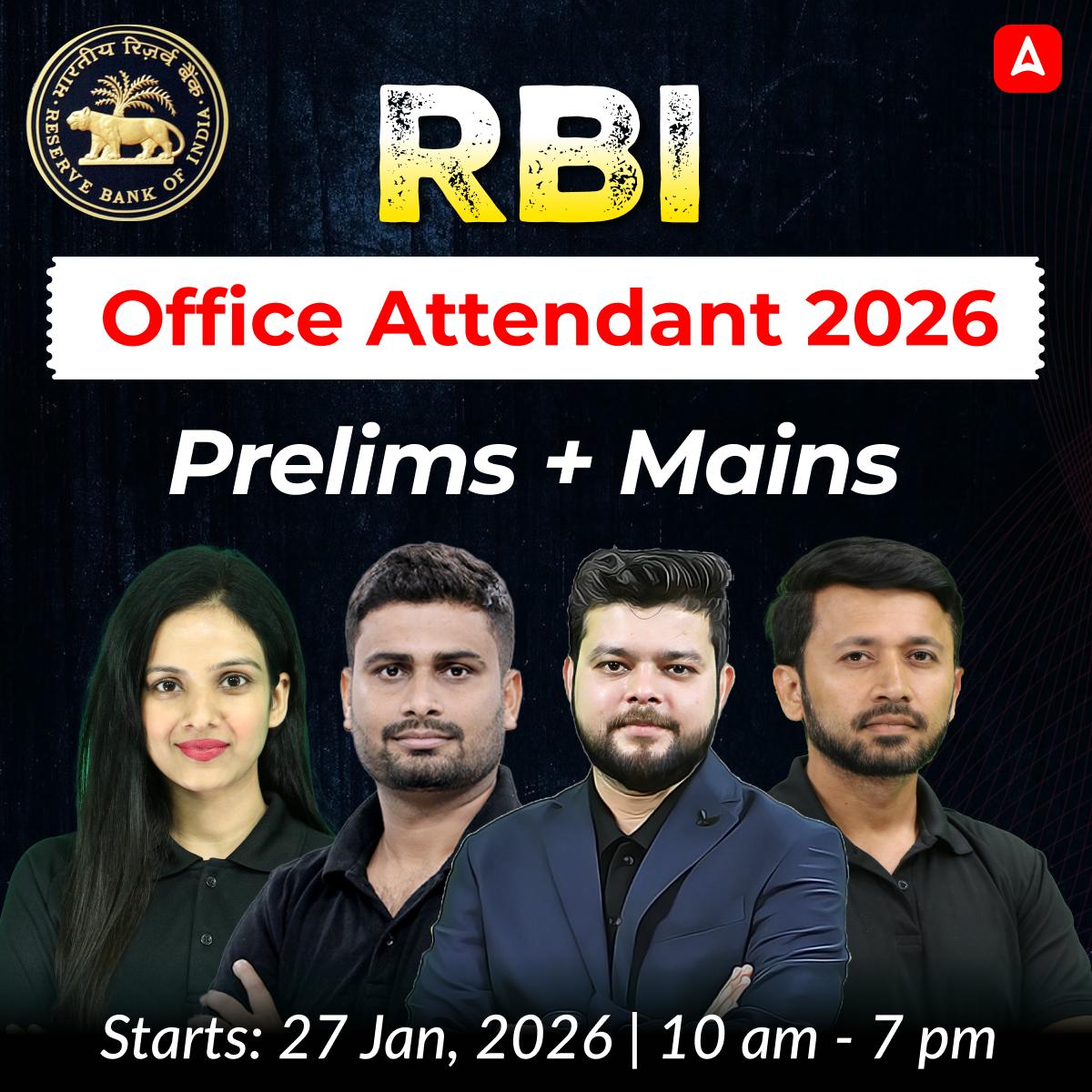 RBI Office Attendant 2026 | Online Live + Recorded Classes by Adda 247