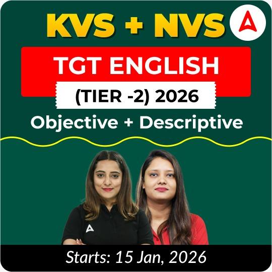 KVS + NVS | Selection Batch | English TGT (Tier -2) 2026 | Online Live + Recorded Classes by Adda247