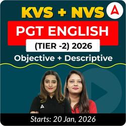 KVS + NVS | Selection Batch | English PGT (Tier -2) 2026 | Online Live + Recorded Classes by Adda247