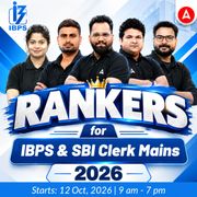 Rankers for SBI & IBPS Clerk Mains 2026 | Online Live Classes by Adda 247