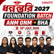ধন্নন্ত্বরি 2027 Foundation Batch | ANM GNM + BHA | Live + Recorded Online Classes by ADDA247