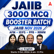 JAIIB MCQ Crash Course | NOV 2026 | AFM + IEIFS + PPB + RBWM - ENGLISH MEDIUM | Online Live Classes by Adda 247