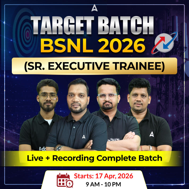 Target Batch - BSNL (Sr. Executive Trainee) Recruitment | Live Classes + Recording | Hinglish | Online Live Classes by Adda 247