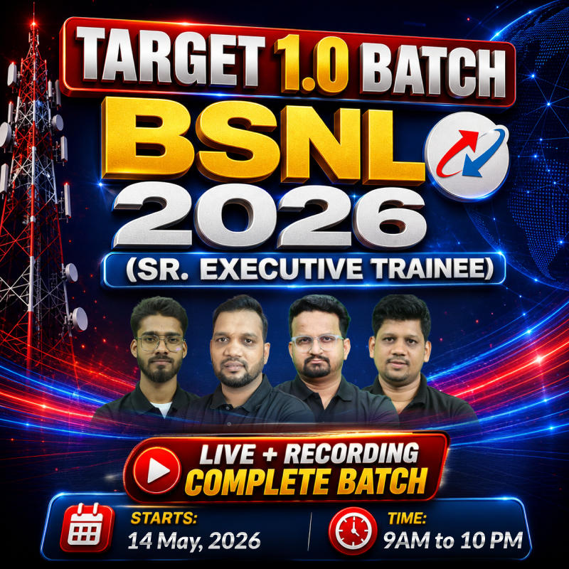 Target Batch1.0  - BSNL (Sr. Executive Trainee) Recruitment | Live + Recording Classes by Adda 247