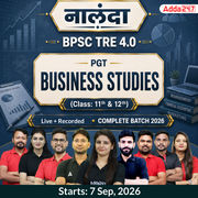 नालंदा | BPSC TRE 4.0 Business Studies PGT (Class: 11th & 12th) Complete Batch 2026 | Online Live + Recorded Classes by Adda 247