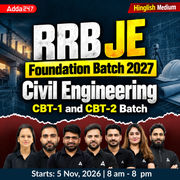 RRB JE Civil Engineering 2027 | Live Batch + Test Series + eBooks | Hinglish Online Live Classes By Adda247