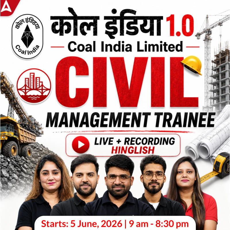 कोल इंडिया 1.0  : Coal India Limited | Civil Engineering 2026 | Complete Live + Recorded Batch By Adda 247