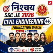निश्चय : SSC JE Civil Engineering 2026 | Foundation Batch Live + Test Series + eBooks | Hinglish Online Live Classes By Adda247
