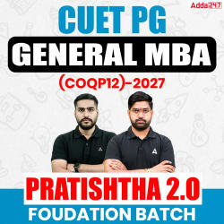 CUET PG GENERAL MBA (COQP12) 2027 Foundation Batch | Pratishtha 2.0