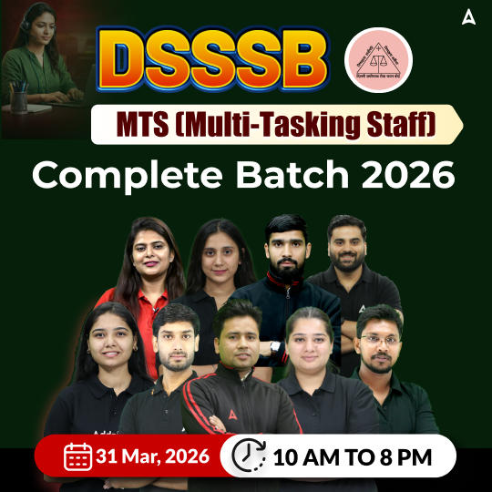 DSSSB MTS (Multi-Tasking Staff) 2026 Complete Batch with eBook and Test Series | Hinglish | Online Live Classes by Adda 247