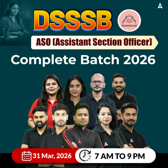 DSSSB Assistant Section Officer (ASO) 2026 Complete Batch | Hinglish | Online Live Classes by Adda 247