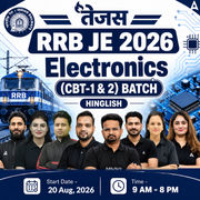 तेजस : RRB JE Electronics Engineering 2026 | CBT-1 & 2 Batch Live + eBooks + Test Series | Hinglish Online Live Classes By Adda247