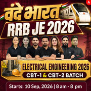 वंदे भारत : RRB JE Electrical Engineering 2026 | CBT-1 CBT-2 Batch Live + eBooks + Test Series | Hinglish Online Live Classes By Adda247