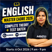 English MASTER CADRE 2026 Complete Theory + Test Batch | Bilingual | Online Live Classes by Adda 247