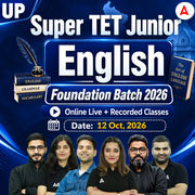 UP Super TET Junior English Foundation Batch 2026 | Online Live + Recorded Classes by Adda247
