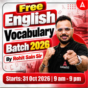 Free English Vocabulary Batch 2026 By Rohit Sain Sir | Bilingual | Online Live Classes by Adda 247