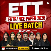 ETT Entrance Paper 2026 Live Batch | Bilingual | Online Live Classes by Adda 247