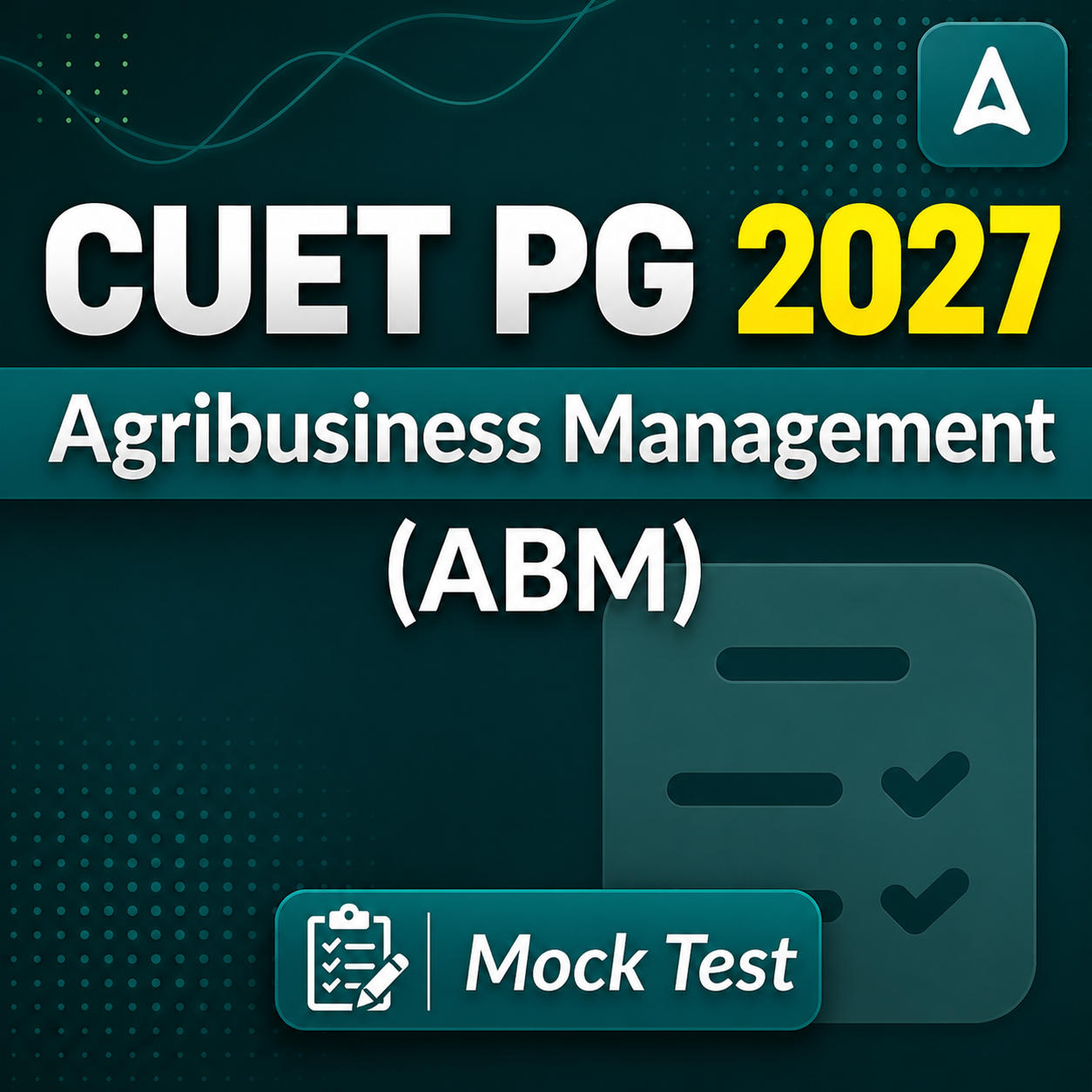 CUET PG Agribusiness Management (ABM) 2027 Mock Test