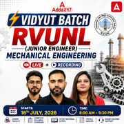 Vidyut Batch - RVUNL (Junior Engineer) | Mechanical Engineering | Complete Batch By Adda247