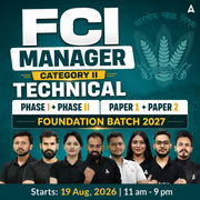 FCI Manager | Category II | Technical | Complete Phase-I + Phase-II (Paper 1 + Paper 2) | New Batch For 2027 Exams with TestSeries and videos | Online Live Classes by Adda 247