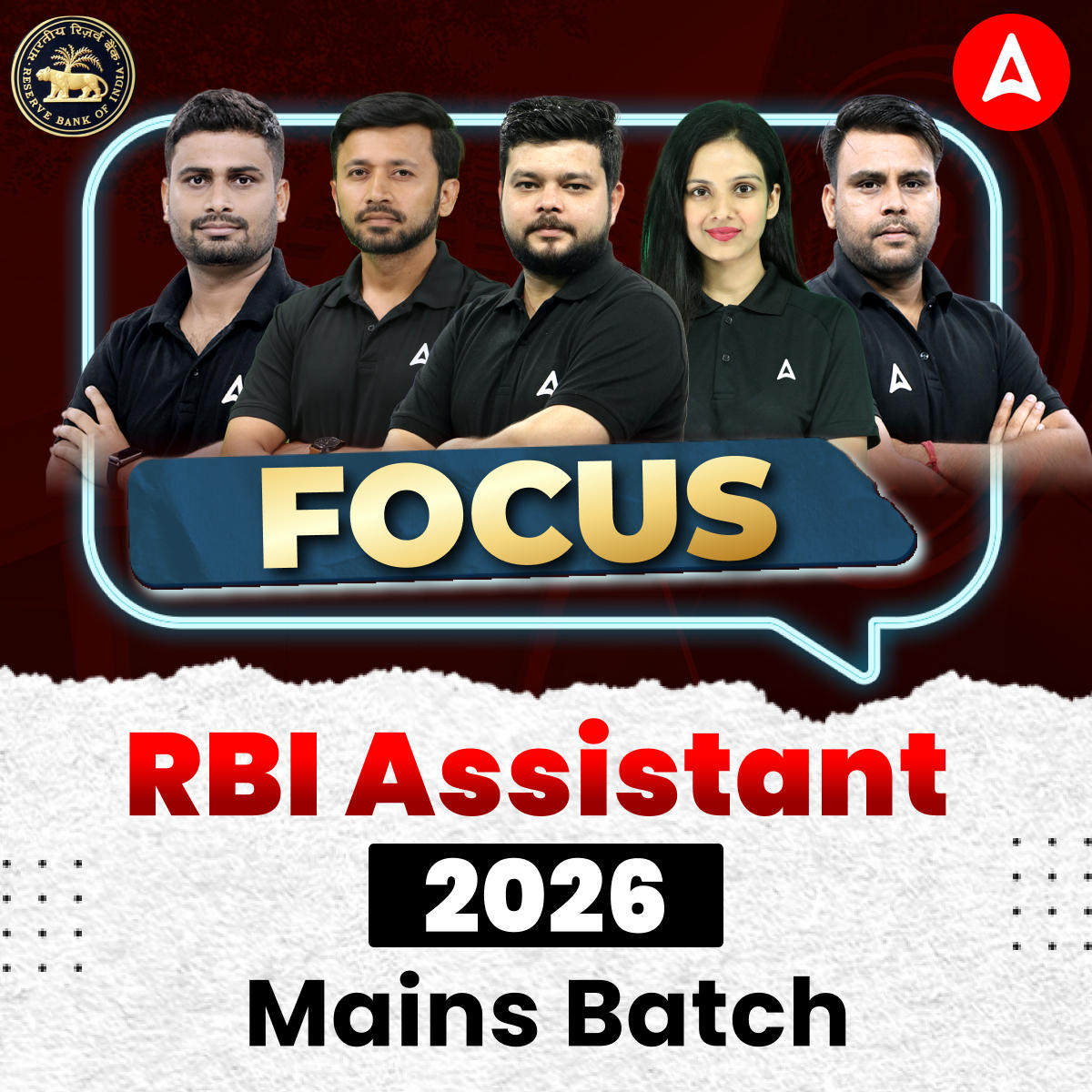 Focus RBI Assistant 2026 Mains Batch | Online Live Classes by Adda 247