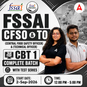 FSSAI CFSO (Central Food Safety Officer) & TO (Technical Officer) CBT 1 New Batch | Hinglish | Online Live Classes With Test Series By Adda247