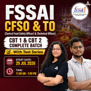 FSSAI CFSO (Central Food Safety Officer) & TO (Technical Officer) CBT 1 & CBT 2 New Batch | Hinglish | Online Live Classes With Test Series By Adda247