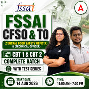 FSSAI CFSO (Central Food Safety Officer) & TO (Technical Officer) CBT 1 & CBT 2 New Batch | Hinglish | Online Live Classes With Test Series By Adda247