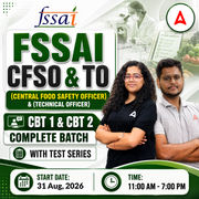 FSSAI CFSO (Central Food Safety Officer) & TO (Technical Officer) CBT 1 & CBT 2 New Batch | Hinglish | Online Live Classes With Test Series By Adda247
