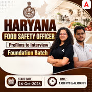 Haryana Food Safety Officer Prelims to Interview Foundation Batch | Online Live Classes by Adda 247