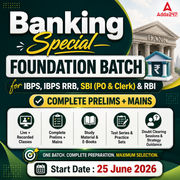 Banking Special Foundation Batch | for IBPS, IBPS RRB, SBI (PO & Clerk) & RBI | Online Classes By Adda247