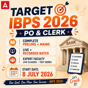Target IBPS PO & Clerk 2026 Batch | Prelims + Mains | Live + Recorded Online Classes By Adda247
