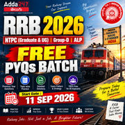 RRB 2026 FREE PYQs Batch for NTPC | Group-D by Adda247 Telugu