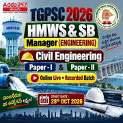 TGPSC HMWS & SB Manager (ENGINEERING) | Civil Engineering | Complete Paper- I & II Online Batch by Adda247