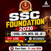 SSC FOUNDATION 2026 BATCH | for (CHSL, CPO, MTS, GD, JE ) | Online Live Classes By Adda247