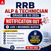 RRB ALP & Technician Grade I & III 2026 | Live+Recorded Batch | Online Classes By Adda247