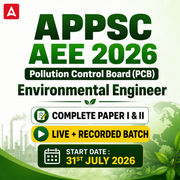 APPSC AEE (PCB) Environmental Engineering Batch 2026 | Complete Paper I & II | Online Live Batch 2026 by Adda247
