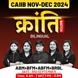 क्रांति BATCH CAIIB NOV 2024 | ABM+BFM+ABFM+BRBL | Hinglish | Live + Recorded Classes by Adda 247