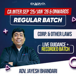 CA Intermediate Regular Course for Corporate & Other Laws for Sep’25, Jan’26 & Onwards | Live Guidance + Recorded Batch by Adv. Jayesh Bhandari